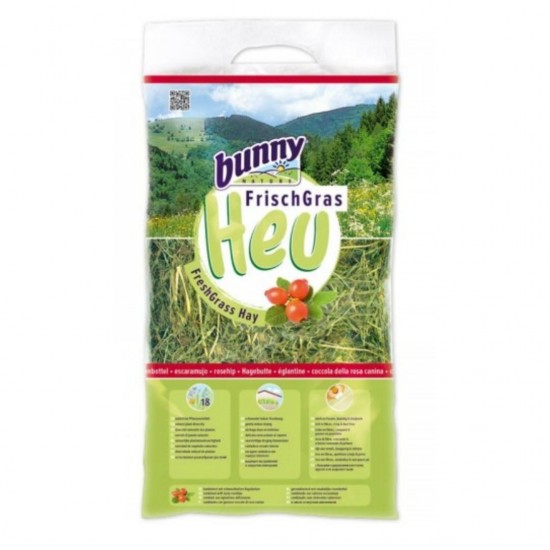 Fieno Bunny con Bacche di Rosa Canina 500gr mangime composto PROMO QUANTITA'